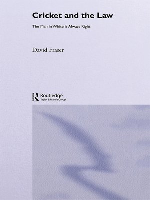 cover image of Cricket and the Law